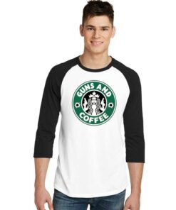 Starbucks Guns And Coffee Store Raglan Tee