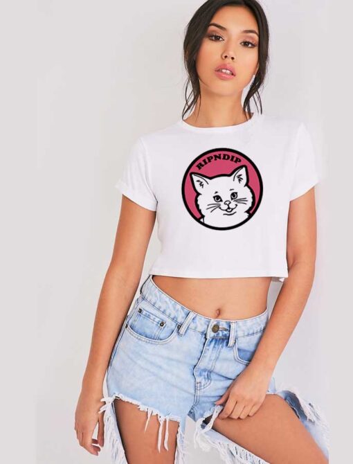 Stop Being A Pussy RipNDip Logo Crop Top Shirt