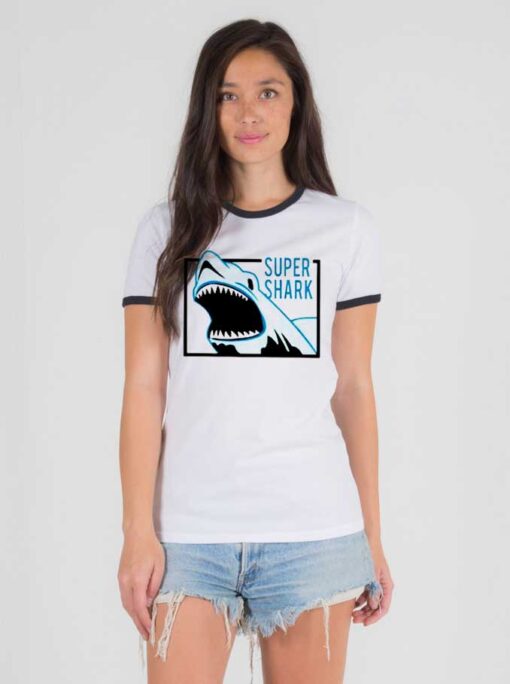 Super Shark Blondie Band Ringer Tee