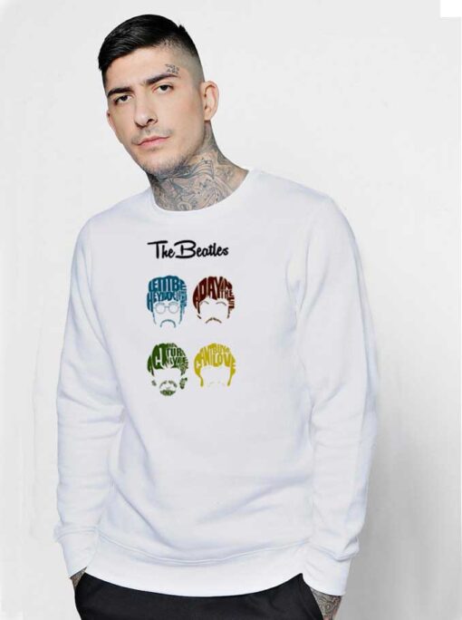 The Beatles Cartoon Head Band Sweatshirt