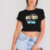 Vintage ACDC Live 1981 Tour Band Crop Top Shirt