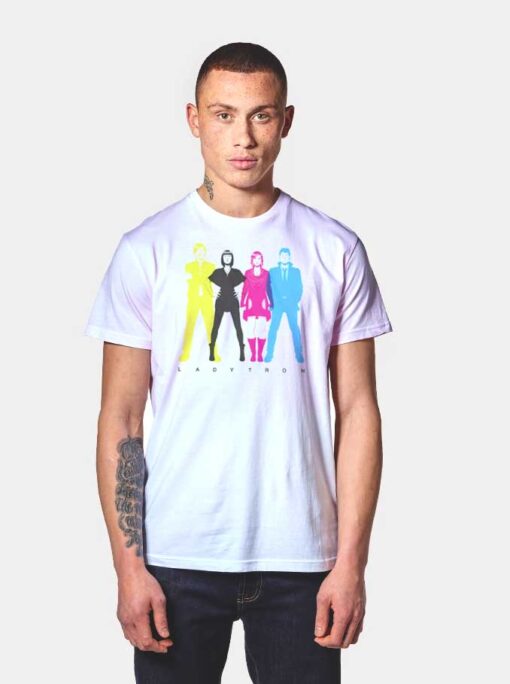 Vintage Colorful Ladytron Band T Shirt