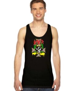 Vintage Slayer Skull Head Logo Tank Top