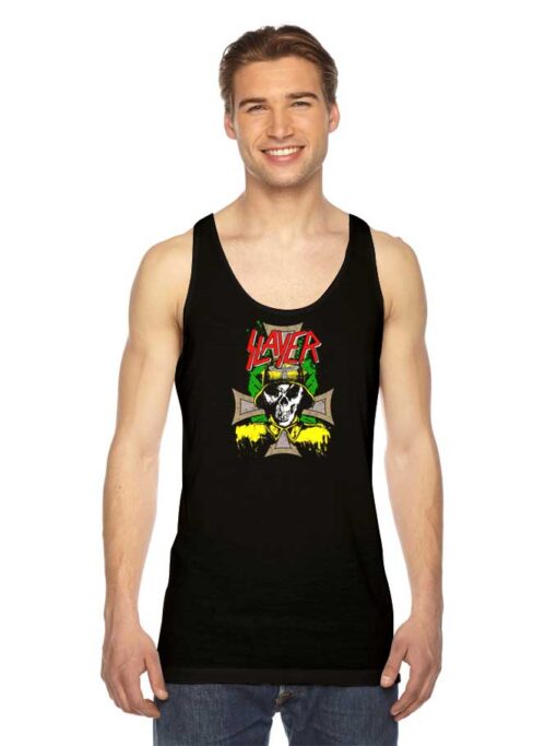 Vintage Slayer Skull Head Logo Tank Top