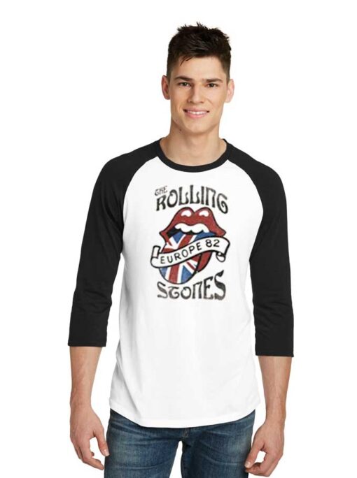 Vintage Tour Europe 82 Rolling Stones Raglan Tee