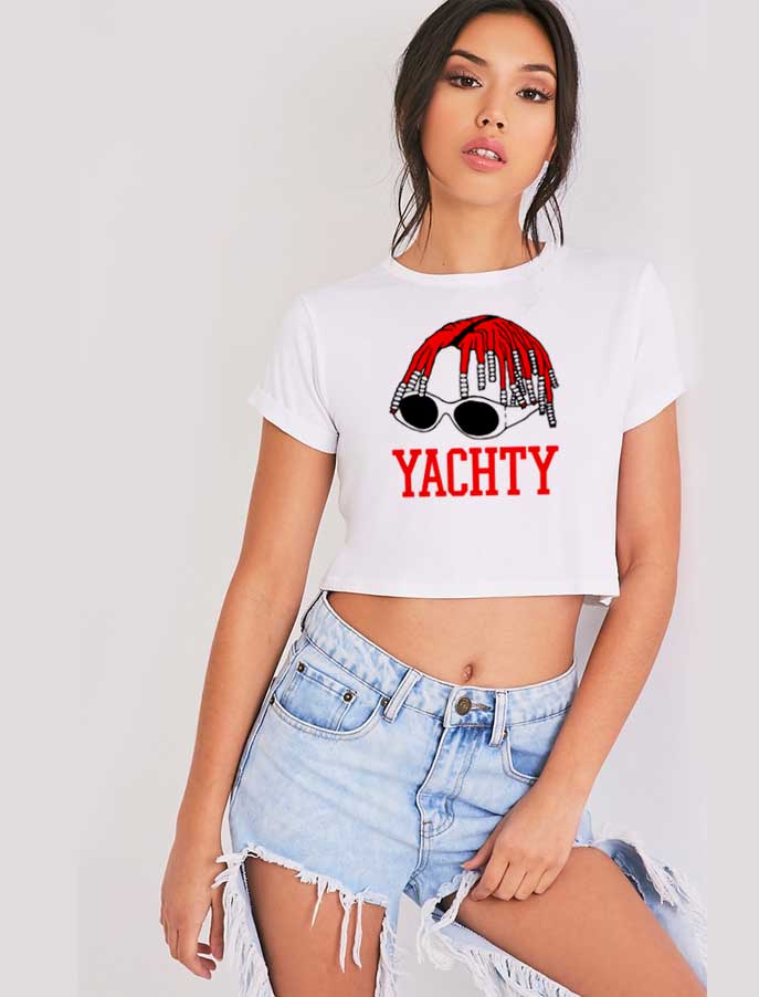 Yachty Glasses Dreadlock Hair Crop Top Shirt