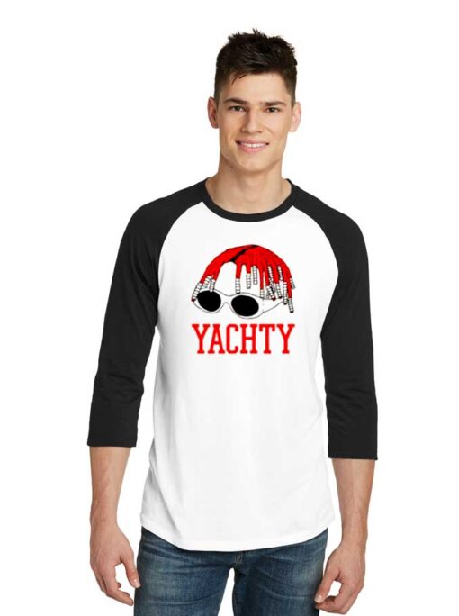 Yachty Glasses Dreadlock Hair Raglan Tee