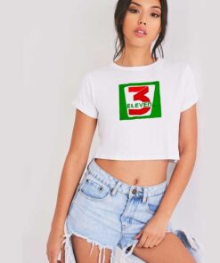 3 Eleven Logo 7 11 Inspired Parody Crop Top Shirt