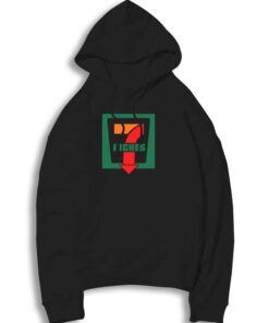 7 Inches Down Here Seven Eleven Parody Hoodie
