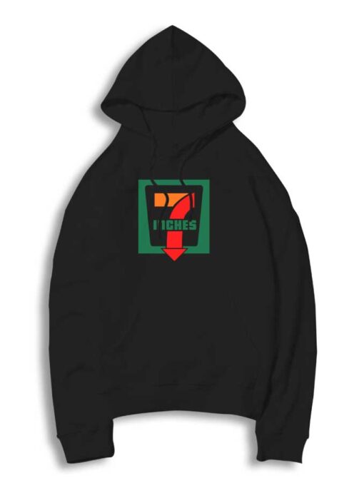 7 Inches Down Here Seven Eleven Parody Hoodie