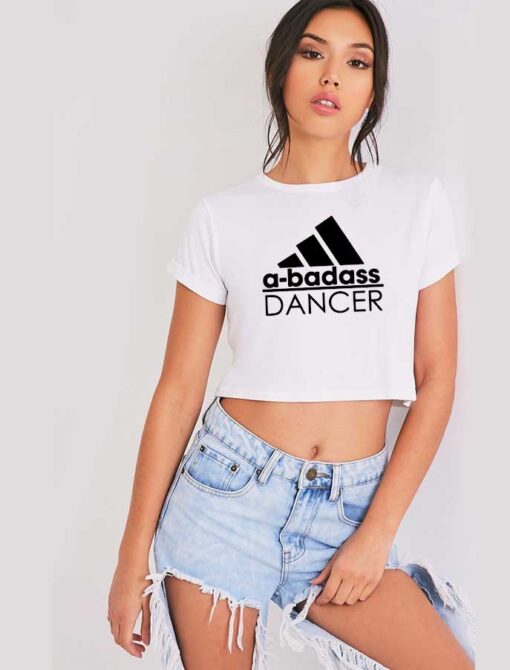 A Badass Dancer Adidas Logo Inspired Crop Top Shirt