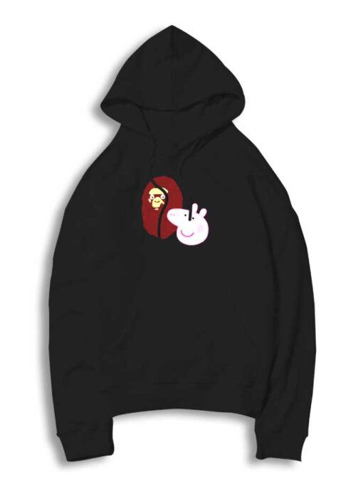 A Bathing Ape Bape Head X Peppa Pig Head Hoodie