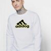 Adidog Parody Dog Bones Logo Sweatshirt