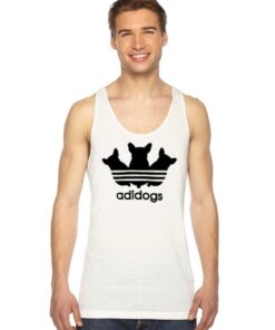 Adidogs Inspired Dog Adidas Parody Tank Top