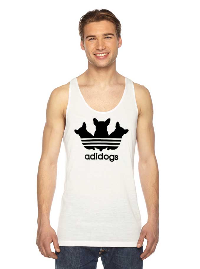 Adidogs Inspired Dog Adidas Parody Tank Top