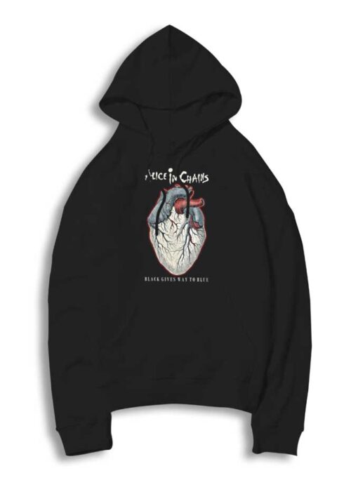 Alice In Chains Black Gives Way To Blue Heart Hoodie