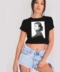 Audrey Hepburn Retro Girl Crop Top Shirt