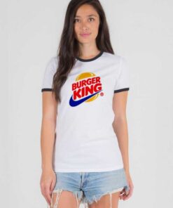 Burger King Fast Food Nike Mashup Ringer Tee