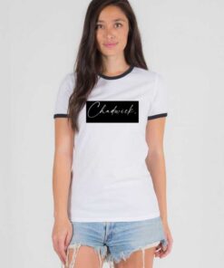 Chadwick Name Hand Signature Ringer Tee