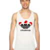 Christmas Adidas Logo With Santa Hat Tank Top