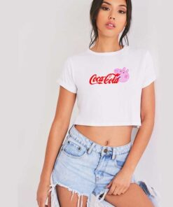 Coca-Cola Peppa Pig Head Mashup Crop Top Shirt