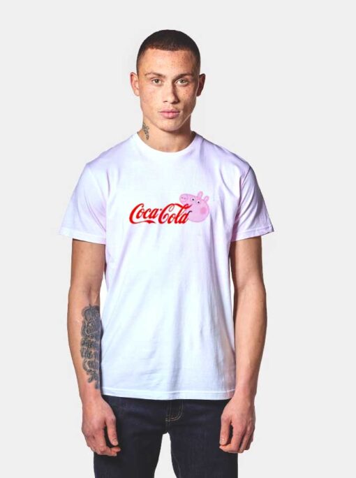 Coca-Cola Peppa Pig Head Mashup T Shirt