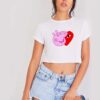 Comme Des Garcons Play X Peppa Pig Mashup Crop Top Shirt