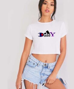 Daddy Addidas X Champion Parody Crop Top Shirt