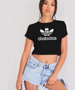 Diabidas X Adidas Logo Parody Crop Top Shirt