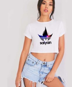 Dragonball Saiyan Hair For Adidas Crop Top Shirt