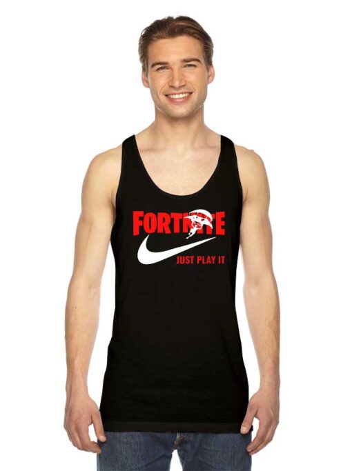 Fortnite Just Play It Nike Parody Tank Top