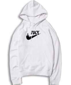 Fuck Nike Parody Middle Finger Hoodie