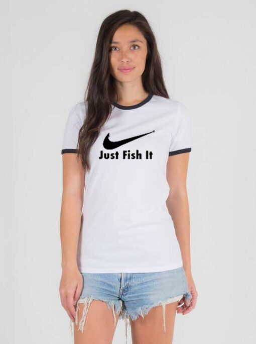 Just Fish It Nike Hook Inspired Ringer Tee