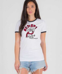 Keith Haring Resist Hand Chain Ringer Tee