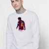 Lionel Messi 10 Watercolor Art Sweatshirt