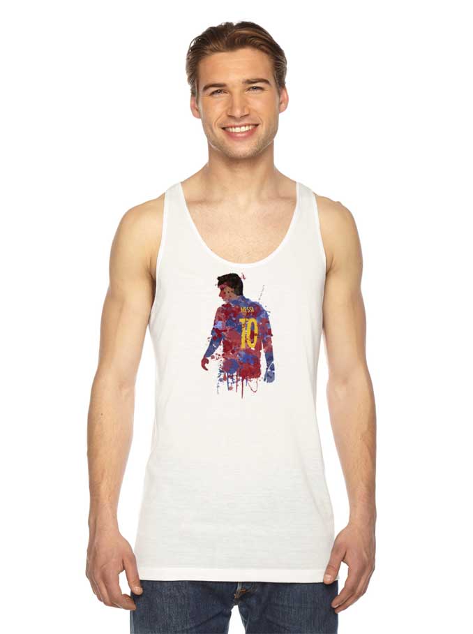 Lionel Messi 10 Watercolor Art Tank Top