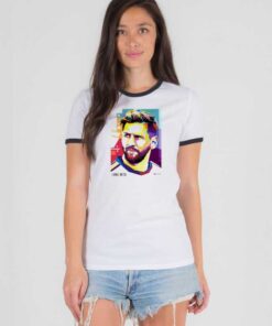 Lionel Messi WPAP Painting Ringer Tee