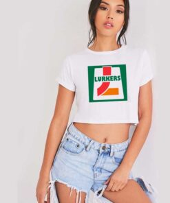 Lurkers 7 Eleven Parody Workaholics Logo Crop Top Shirt