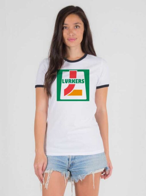 Lurkers 7 Eleven Parody Workaholics Logo Ringer Tee