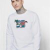 MTV Beach Island Flamingo Pink Sweatshirt