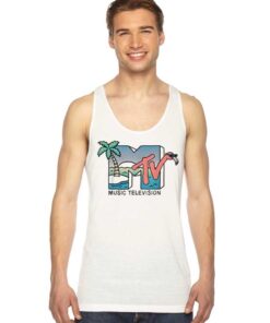 MTV Beach Island Flamingo Pink Tank Top