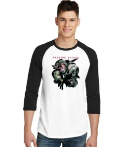 Massive Attack Collected Black Rose Raglan Tee