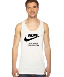 Nike Nope Just Do It Tommorow Logo Tank Top