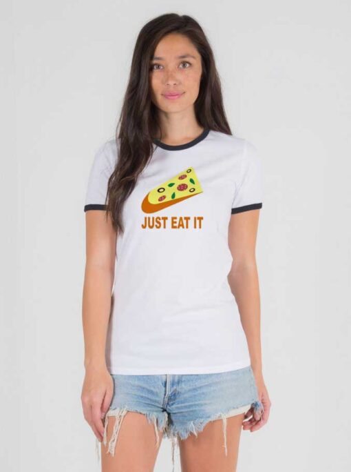 Nike Pizza Just Eat It Fast Food Ringer Tee