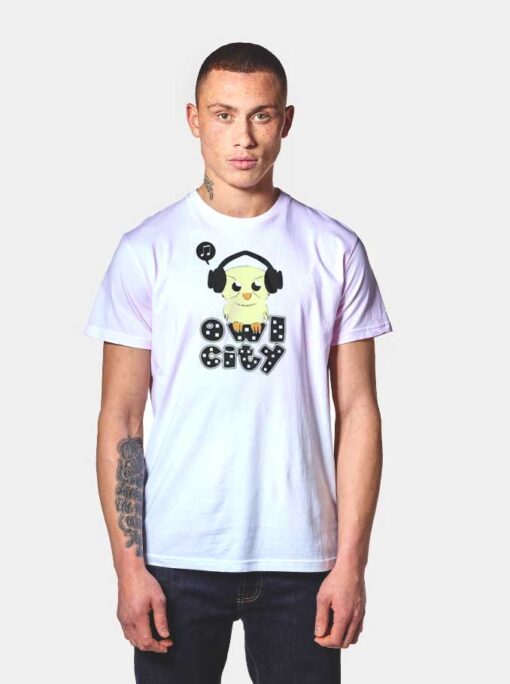 Owl City Owl Using Headphone T Shirt