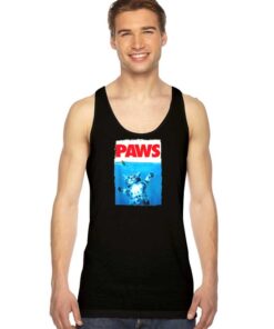 Paws Cat and Mouse Jaws Parody Tank Top