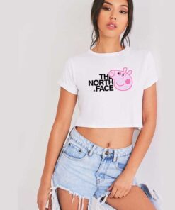 Peppa Pig Head The North Face Crop Top Shirt