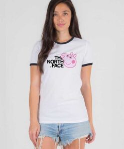 Peppa Pig Head The North Face Ringer Tee