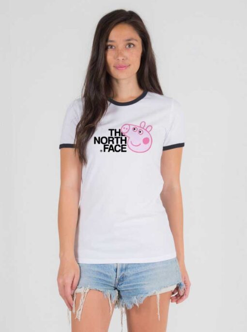 Peppa Pig Head The North Face Ringer Tee