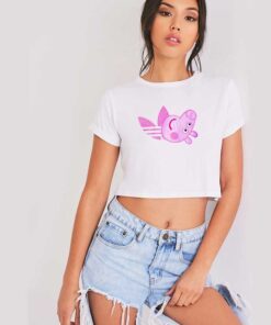 Peppa Pig Head X Adidas Inspired Crop Top Shirt